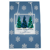 Speciaal blauw kerstboomtje cadeautas (Voorkant)