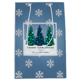 Speciaal blauw kerstboomtje cadeautas