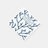 Speciaal Blauw Koraal Patroon - Kieuwhuis Servet (Hoek)