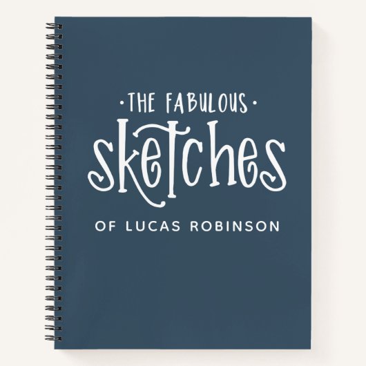 Speciaal Blauw Kunstenboek Notitieboek (Voorkant)