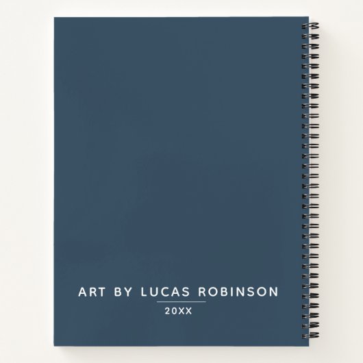 Speciaal Blauw Kunstenboek Notitieboek (Achterkant)