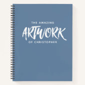Speciaal Blauw Kunstenboek Notitieboek (Voorkant)