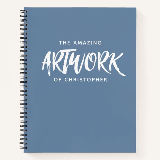 Speciaal Blauw Kunstenboek Notitieboek (Voorkant)