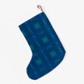 Speciaal blauw met kerststaart kleine kerstsok (Achterkant (Hangend))