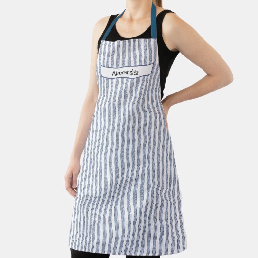 Speciaal blauw Stripes Apron Schort (Insitu)