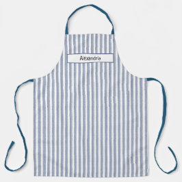 Speciaal blauw Stripes Apron Schort