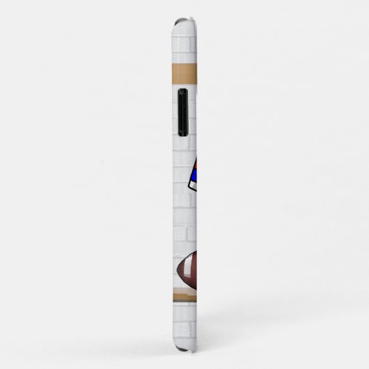 Speciaal Blauw Wit Football Jersey Case-Mate iPhone Case (Achterkant/rechts)