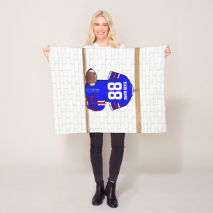 Speciaal Blauw Wit Football Jersey Fleece Deken