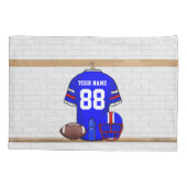 Speciaal Blauw Wit Football Jersey Kussensloop (Achterkant)