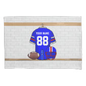 Speciaal Blauw Wit Football Jersey Kussensloop (Voorkant)