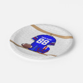 Speciaal Blauw Wit Football Jersey Papieren Bordje (Gekanteld)