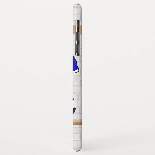 Speciaal Blauw Wit Football Soccer Jersey Case-Mate iPhone Case (Achterkant/links)