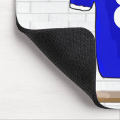 Speciaal Blauw Wit Football Soccer Jersey Muismat (Hoek)