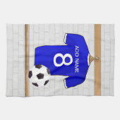 Speciaal Blauw Wit Football Soccer Jersey Theedoek (Horizontaal)