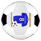Speciaal Blauw Wit Football Soccer Jersey Voetbal (Gedraaid)