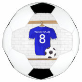 Speciaal Blauw Wit Football Soccer Jersey Voetbal (Voorkant)