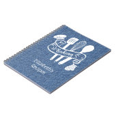 Speciaal blauw witboek Denim Baking Recipe Notitieboek (Linkerzijde)