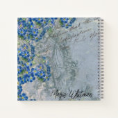 Speciaal  Blauwe Floral Bunny Notitieboek (Achterkant)