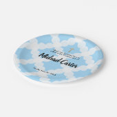 Speciaal blauwe witte en goudkruisbevestiging papieren bordje (Gekanteld)