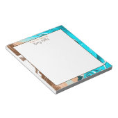 Speciaal Blauwgroen, blauw en bruin-marmer-fluid Notitieblok (Schuin)