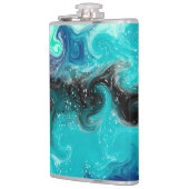 Speciaal Blauwgroen blauw en zwart-vochtig tekenma Heupfles (Links)