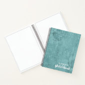 Speciaal Blauwgroen handboek Jouw naam Notitieboek (Binnen)