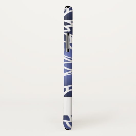 Speciaal Blue Dahlia Floral Pattern Case-Mate iPhone Case (Achterkant / rechts)