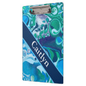 Speciaal Blue Green Digital Marble Art Klembord (Links)