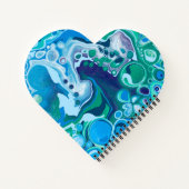 Speciaal Blue Green Digital Marble Art Notitieboek (Achterkant)