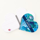 Speciaal Blue Green Digital Marble Art Notitieboek (Binnen)