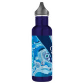 Speciaal Blue Green Digital Marble Art Waterfles (Links)