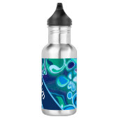 Speciaal Blue Green Digital Marble Art Waterfles (Rechts)