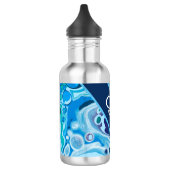 Speciaal Blue Green Digital Marble Art Waterfles (Links)