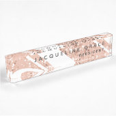 Speciaal Blush Pink Sparkle Glitter Naambordje