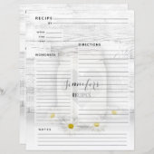 Speciaal boek Mason Jar Recipe Insert (Voorkant / Achterkant)