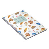 Speciaal boek waarop het patroon van bakkerijen is notitieboek (Rechterzijde)