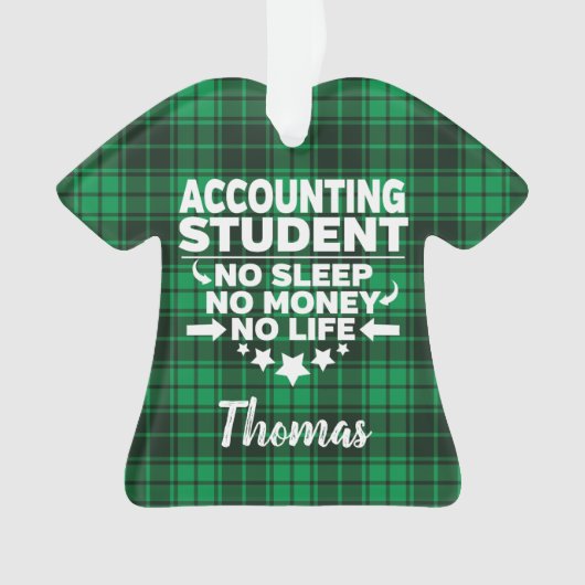Speciaal boekhoudkundig student Geen levensverzeke Ornament (voorkant)