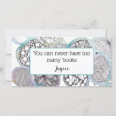 Speciaal boekmerk, gemengde media-doodle kunst bedankkaart (Voorkant)