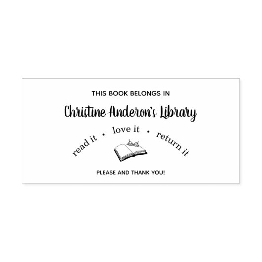 Speciaal boekstempel lezen het liefste rendement rubberstempel (Afrduk)