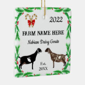 Speciaal Boerderij kerst van nobelse melkgeit Keramisch Ornament (Rechts)