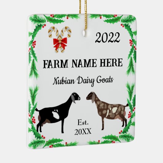 Speciaal Boerderij kerst van nobelse melkgeit Keramisch Ornament (Rechts)