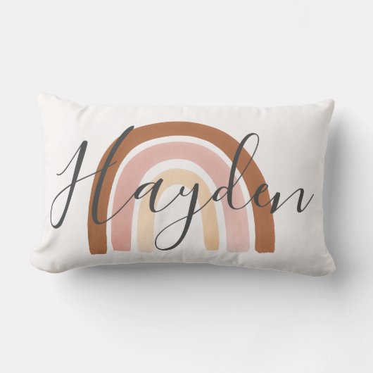Speciaal Boho Rainbow Name Pillow Kussen (Voorkant)