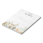 Speciaal Boho Rustic Wildlife leraar Notitieblok (Linkerzijde)
