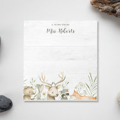 Speciaal Boho Rustic Wildlife leraar Notitieblok