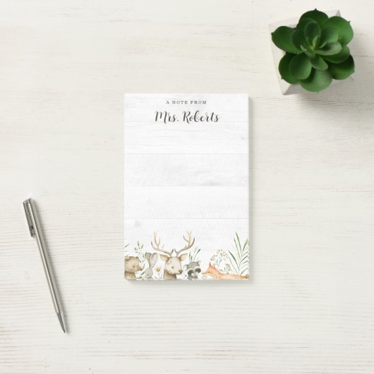 Speciaal Boho Rustic Wildlife leraar Post-it® Notes (Kantoor)