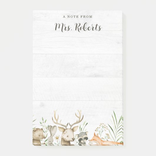 Speciaal Boho Rustic Wildlife leraar Post-it® Notes (Voorkant)