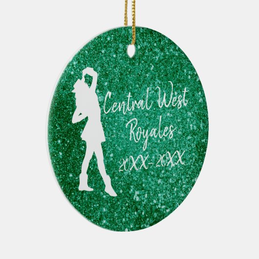 Speciaal boorteam | Groen en wit Keramisch Ornament (Rechts)