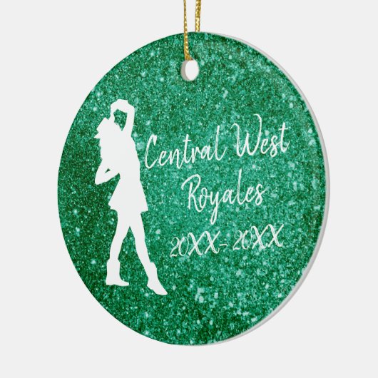 Speciaal boorteam | Groen en wit Keramisch Ornament (Links)