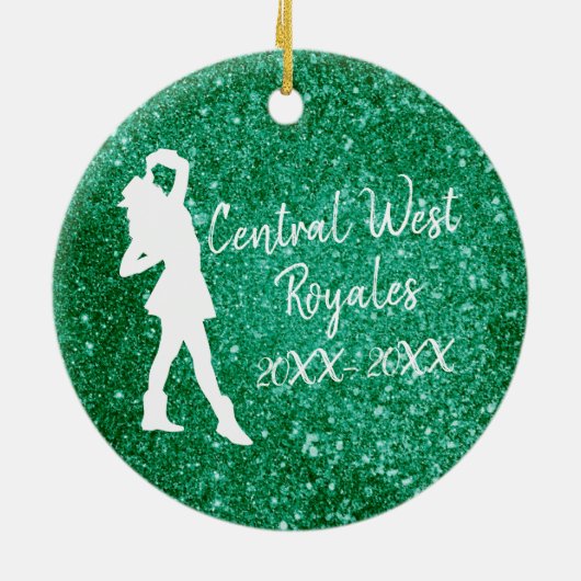 Speciaal boorteam | Groen en wit Keramisch Ornament (Achterkant)