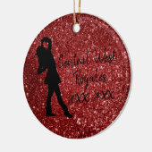 Speciaal boorteam | Rood en zwart Keramisch Ornament (Links)